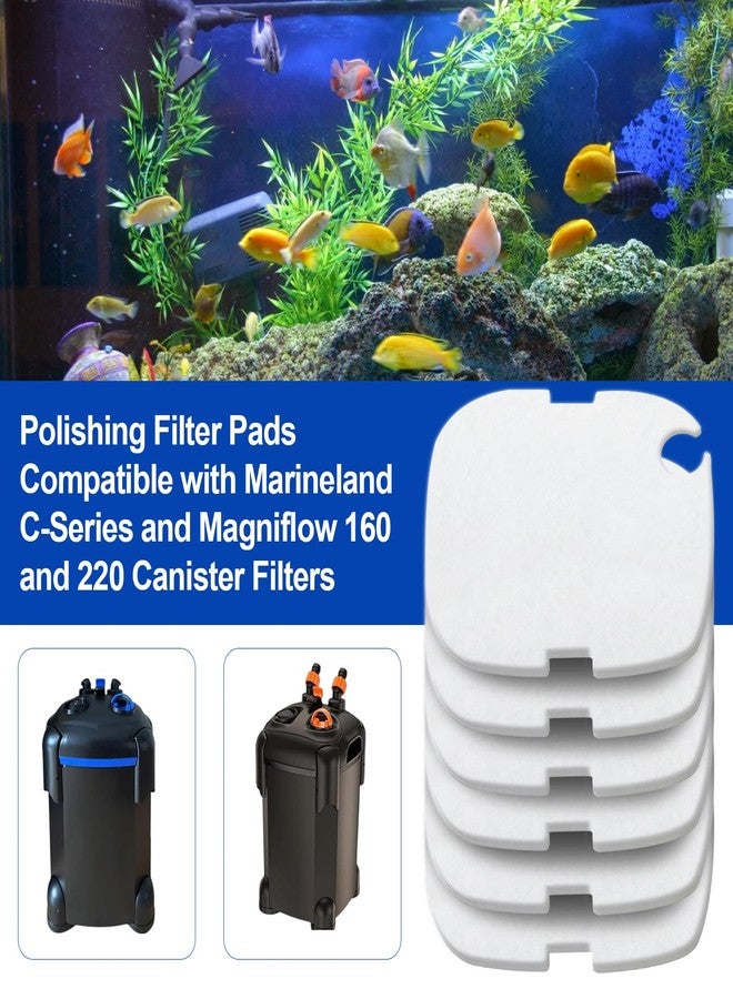 Batator Rite Size S Canister Aquarium Polishing Filter Pads Fits for MarineLand C-Series and Magniflow'160 & 220 Canister Filters, Aquarium Filter Media Screens Out Fine Particulates -6 Pcs - Image 2